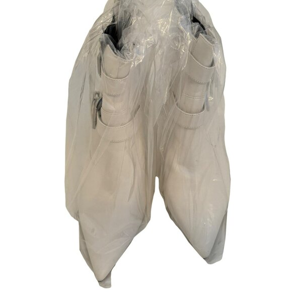 Linea Paolo Nikita II Bootie White Buckle Heels Size 9m $149 - Picture 14 of 14